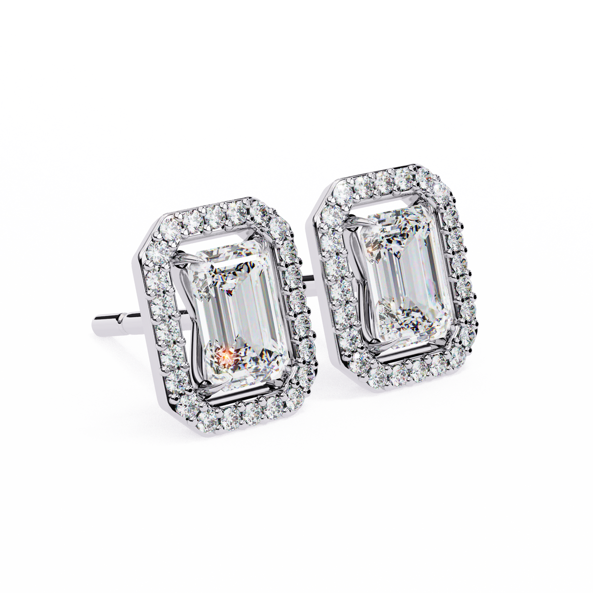 Moissanite Emerald Cut Diamond Stud Earring The Ultimate Everyday Luxury For Mine - View 9
