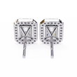 Best Moissanite Radiant Cut Halo Diamond Earrings For Anniversary Gift - View 7