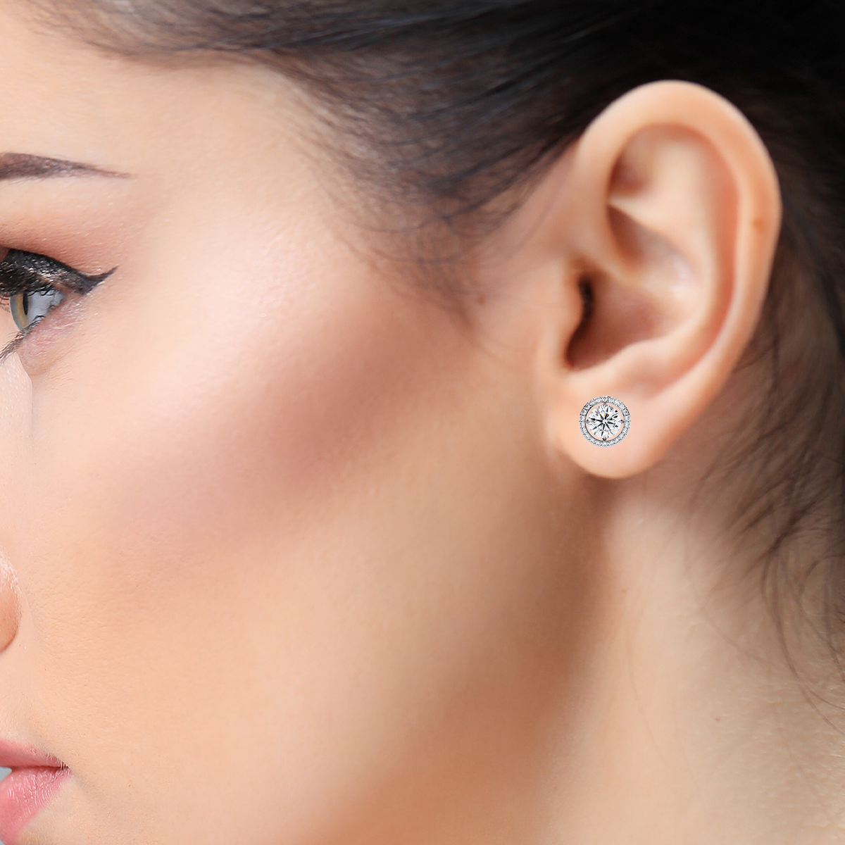 Exclusive Designer Moissanite Round Cut Diamond Earring Limited Edition For Look - View 11