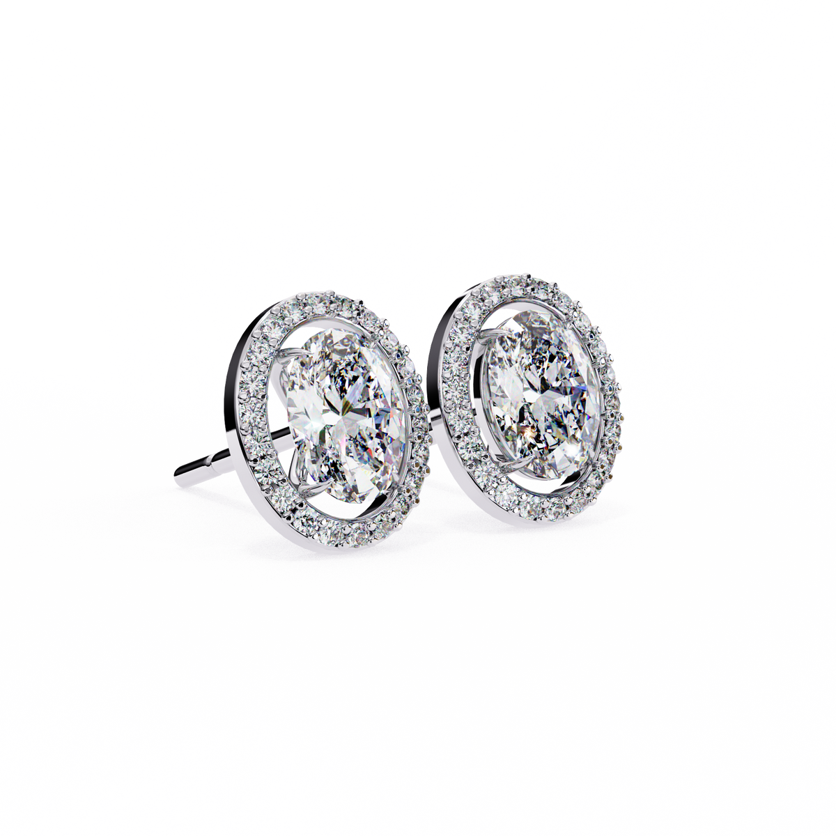 Ethical Elegance Moissanite Oval Cut Diamond Earrings Collection For Cocktail Party - View 4