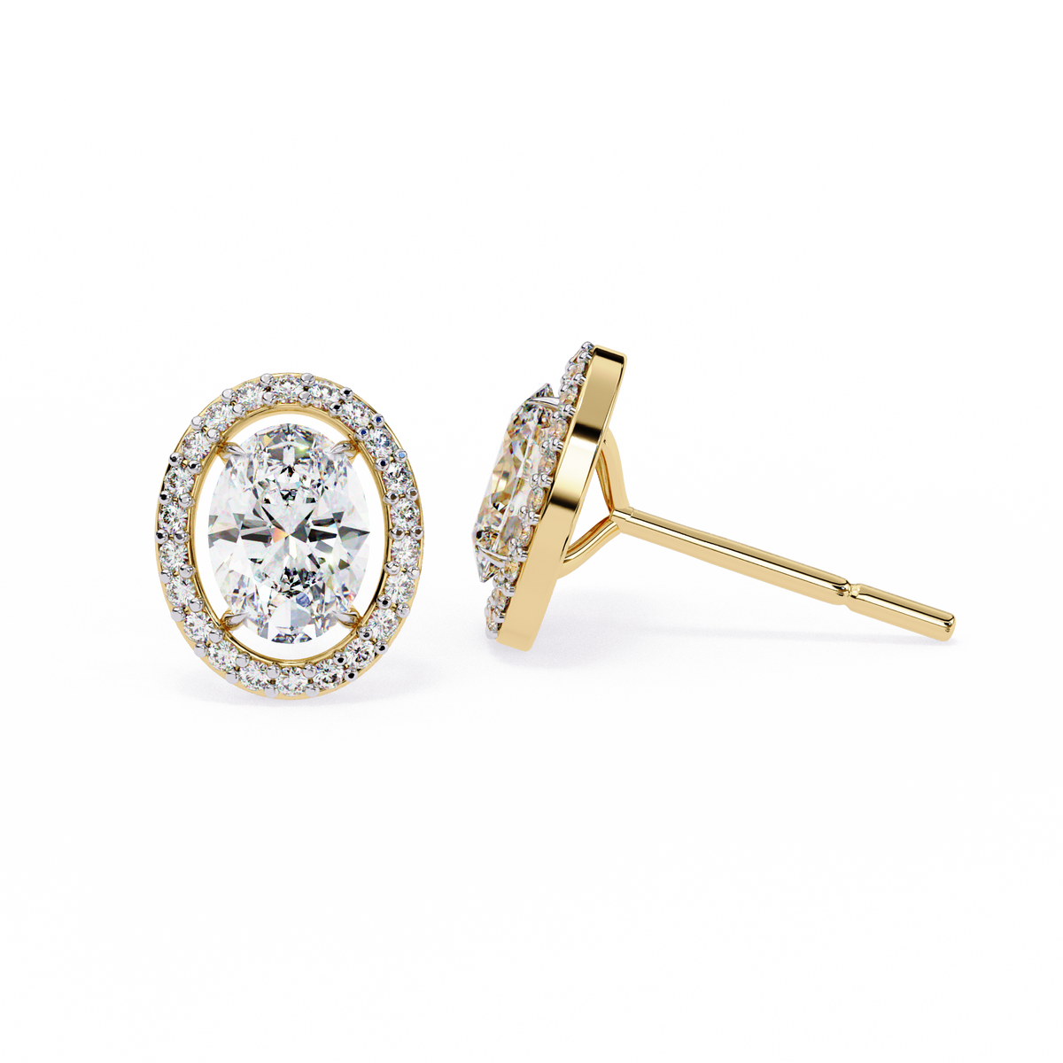Ethical Elegance Moissanite Oval Cut Diamond Earrings Collection For Cocktail Party - View 5