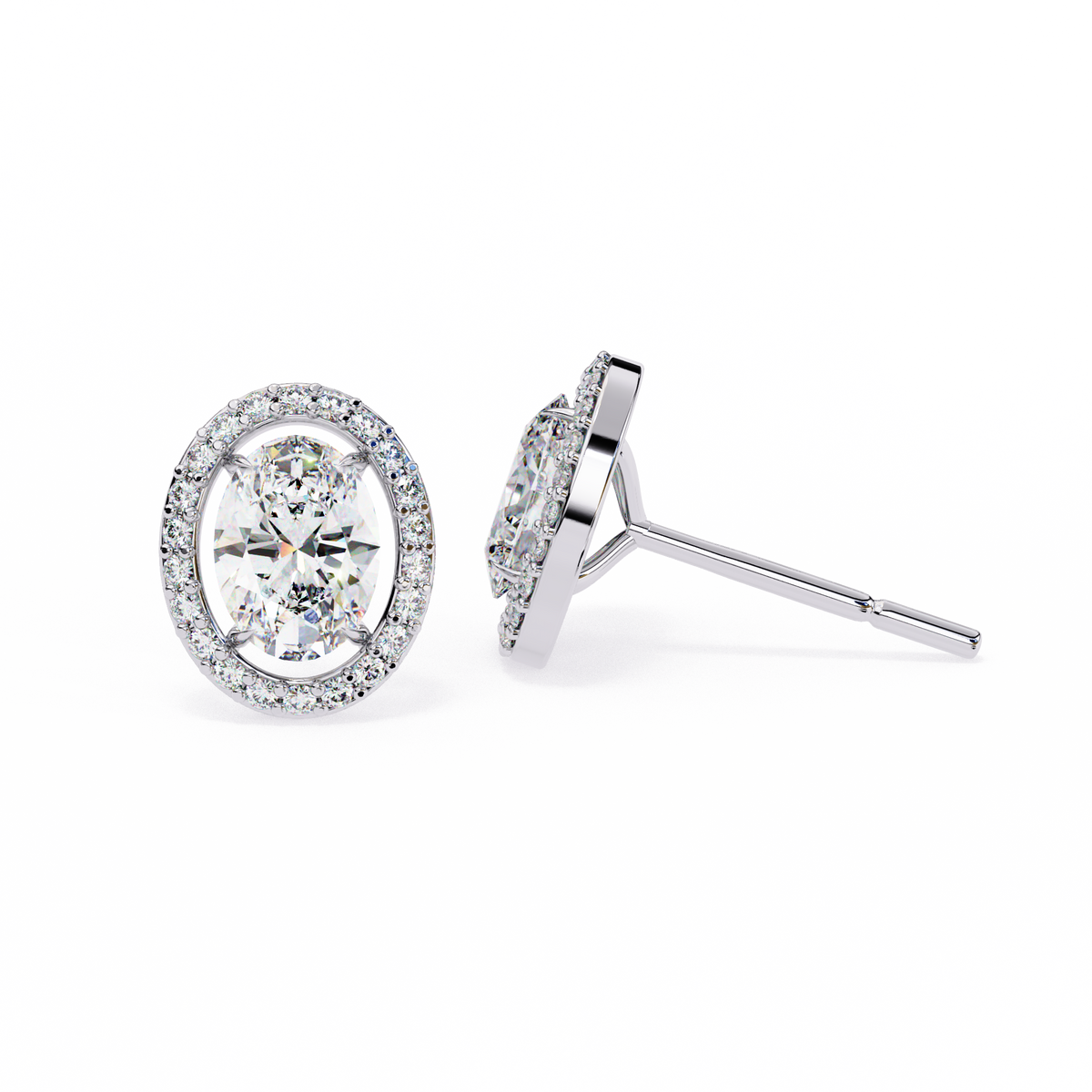 Ethical Elegance Moissanite Oval Cut Diamond Earrings Collection For Cocktail Party - View 7
