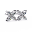 Contemporary Luxury Marquise Cut Moissanite Diamond Four Petal Floral Stud Earring - View 4