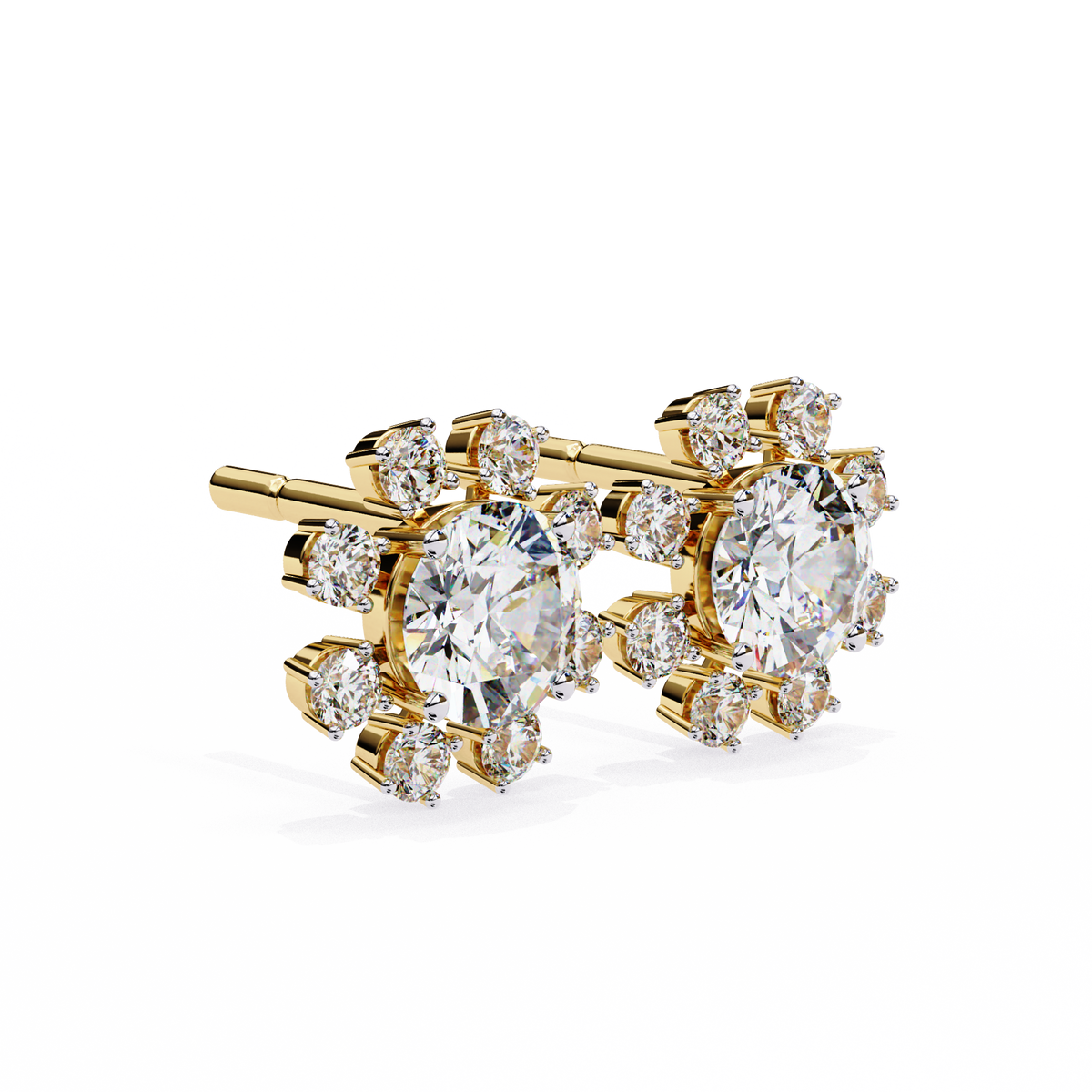 Luxury Round Moissanite Diamond Unmatched Brilliance & Craftsmanship Earring in Round Cut - View 9