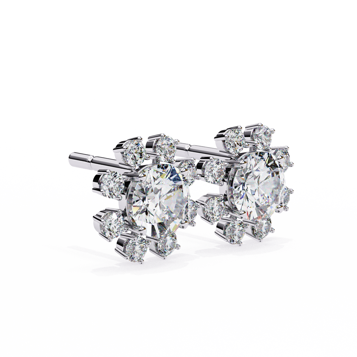 Luxury Round Moissanite Diamond Unmatched Brilliance & Craftsmanship Earring in Round Cut - View 10