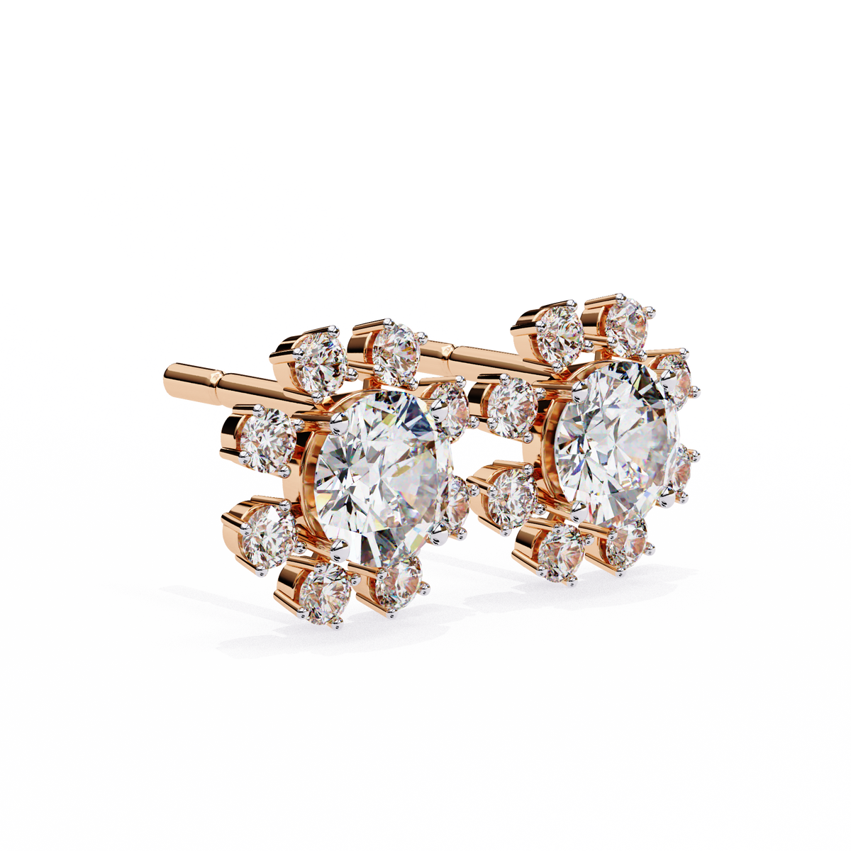 Luxury Round Moissanite Diamond Unmatched Brilliance & Craftsmanship Earring in Round Cut - View 8