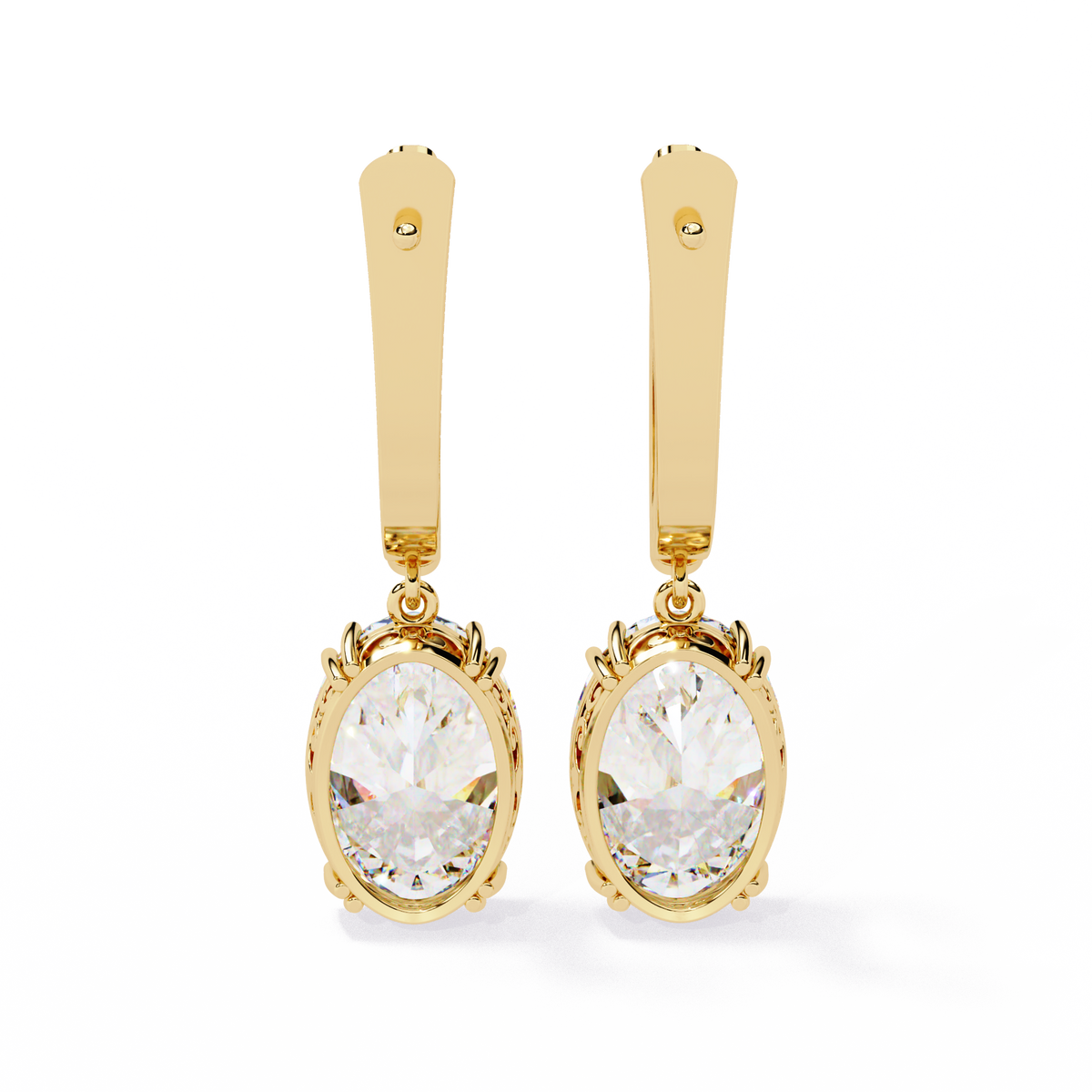 Best Oval Lab Grown Diamond Earrings Perfect Anniversary, Birthday & Bridal Gift - View 7