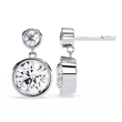 Sophisticated Moissanite Bezel Set Radiant Round Diamond Earring for the Discerning - View 2