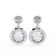 Sophisticated Moissanite Bezel Set Radiant Round Diamond Earring for the Discerning - View 7