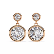 Sophisticated Moissanite Bezel Set Radiant Round Diamond Earring for the Discerning - View 6