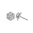 Ethical Luxury Best Moissanite Round Cut Diamond Earring for Conscious Girl - View 5