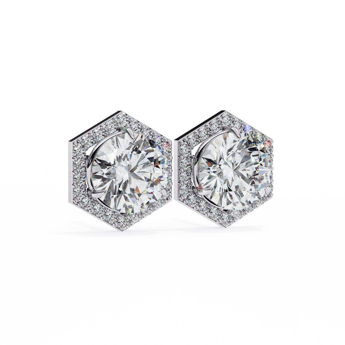 Ethical Luxury Best Moissanite Round Cut Diamond Earring for Conscious Girl - View 4
