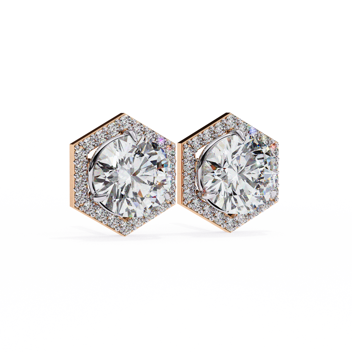 Ethical Luxury Best Moissanite Round Cut Diamond Earring for Conscious Girl - View 3