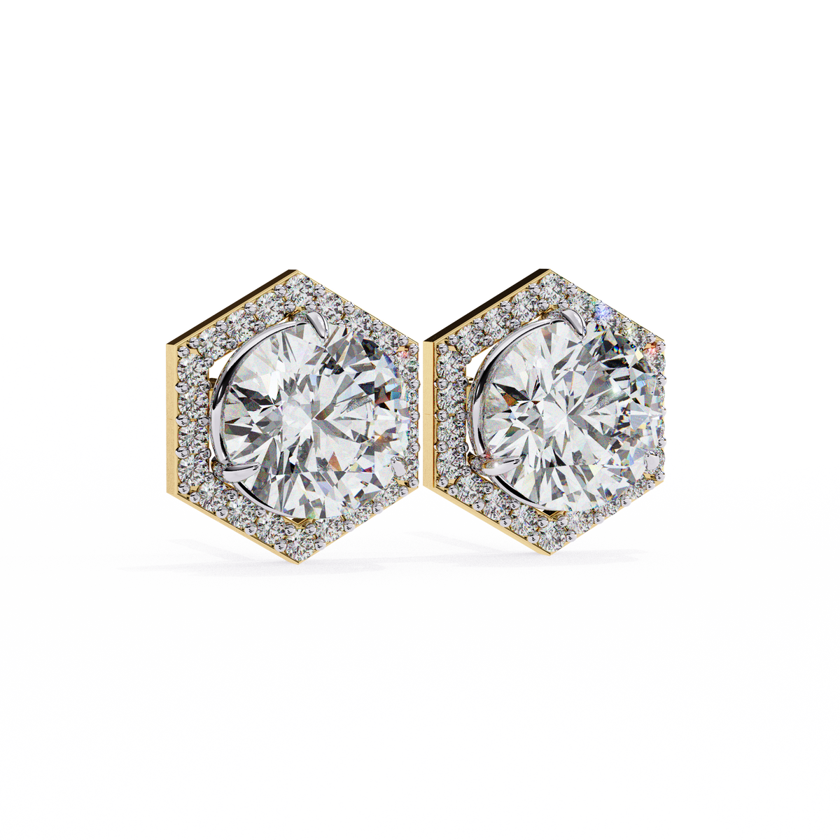 Ethical Luxury Best Moissanite Round Cut Diamond Earring for Conscious Girl - View 2