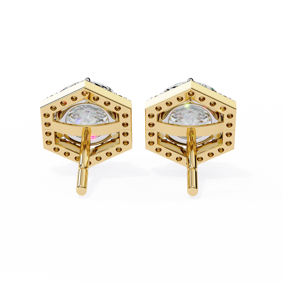 Ethical Luxury Best Moissanite Round Cut Diamond Earring for Conscious Girl - View 10