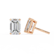 Stunning Moissanite Diamond Emerald Cut Earrings Crafted with Care Designed to Dazzle For Her - View 3