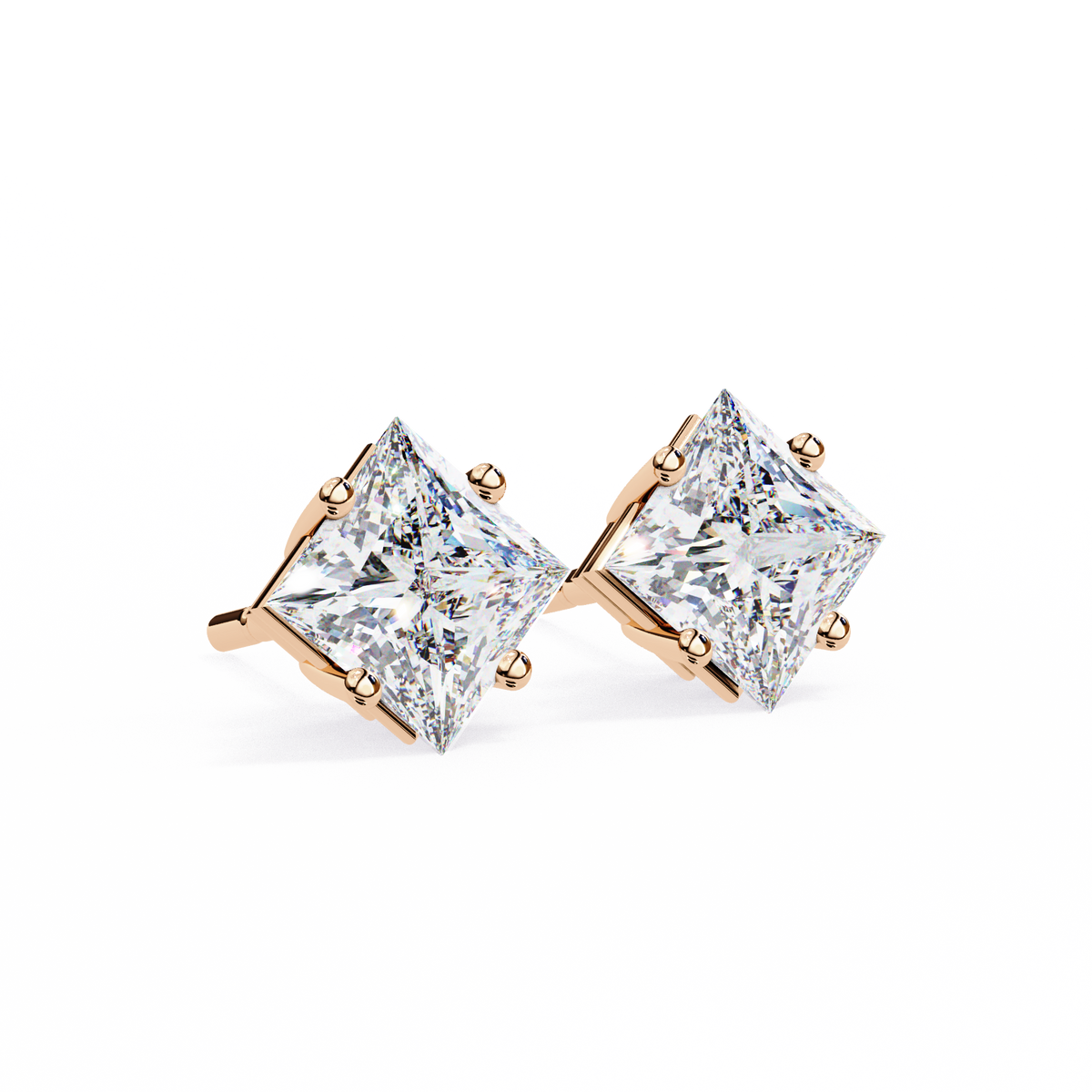 Timeless Princess Cut Moissanite Diamond Earrings Ethical Brilliance Perfect For Gift - View 3