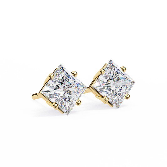 Timeless Princess Cut Moissanite Diamond Earrings Ethical Brilliance Perfect For Gift - View 2
