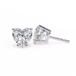 Romantic Brilliant Heart Shaped Moissanite Stud Earrings in Elegant Prong Setting for Timeless Sparkle - View 7