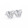 Romantic Brilliant Heart Shaped Moissanite Stud Earrings in Elegant Prong Setting for Timeless Sparkle - View 4