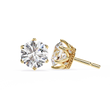 Premium Elegant Six Prong Round Cut Moissanite Diamond Solitaire Earrings for Her - View 5