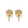 Premium Elegant Six Prong Round Cut Moissanite Diamond Solitaire Earrings for Her - View 8