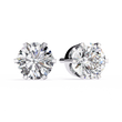 Luxury Lab Grown Diamond Round Cut Solitaire Stud Earrings with Classic Six Prong Setting - View 7