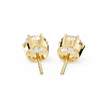 Luxury Moissanite Diamond Round Cut Solitaire Stud Earrings with Classic Six Prong Setting - View 8