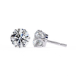 Round Cut Moissanite Diamond Earrings Elevate Your Everyday Look Classy - View 2