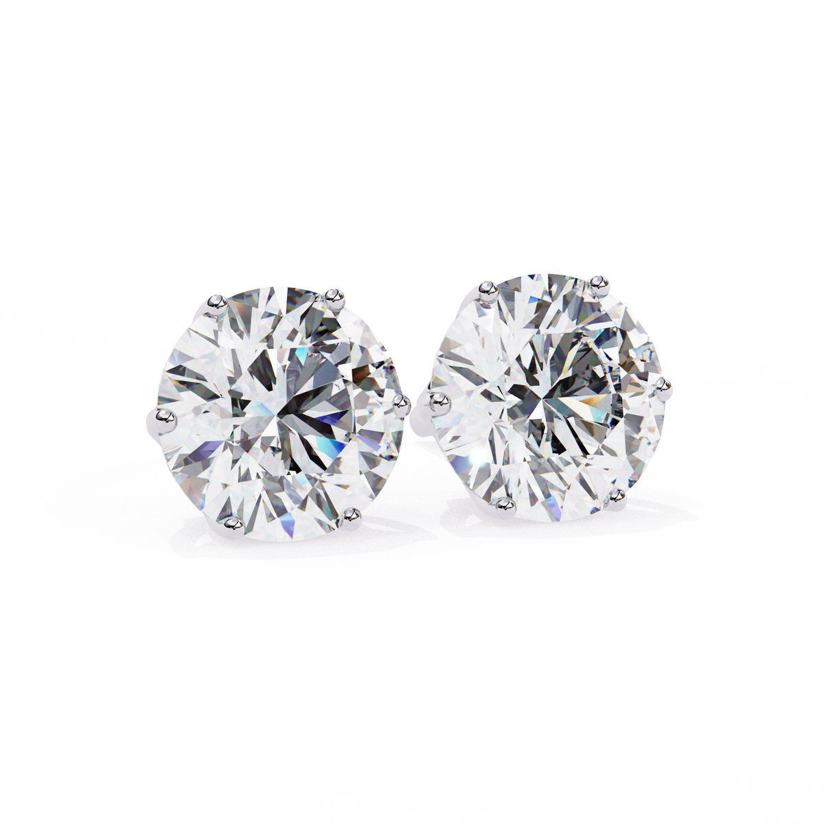 Round Cut Moissanite Diamond Earrings Elevate Your Everyday Look Classy - View 6