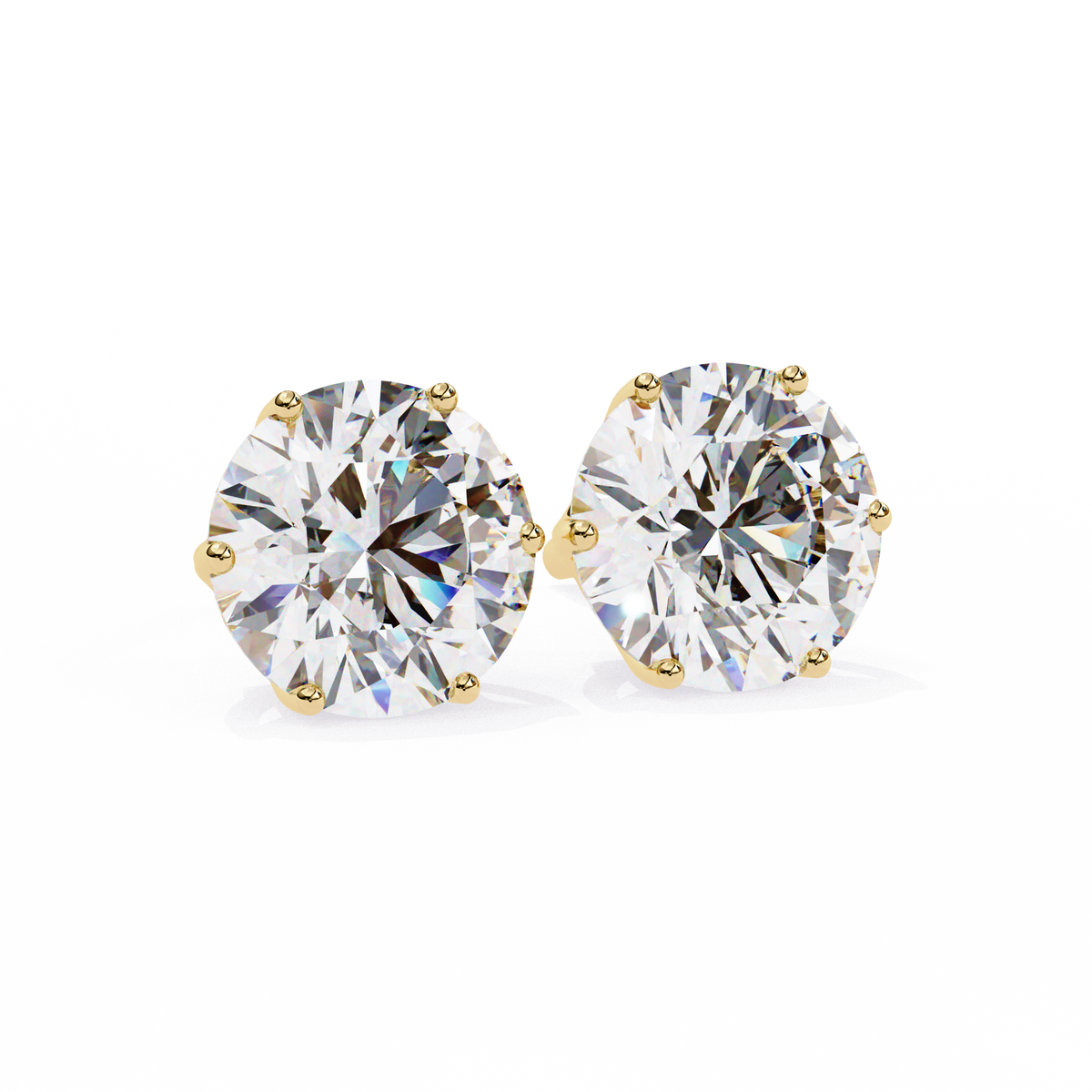 Round Cut Moissanite Diamond Earrings Elevate Your Everyday Look Classy - View 7