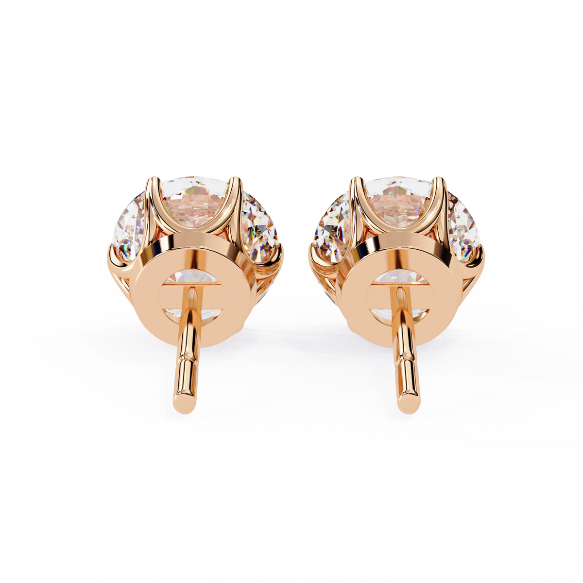 Round Cut Moissanite Diamond Earrings Elevate Your Everyday Look Classy - View 8