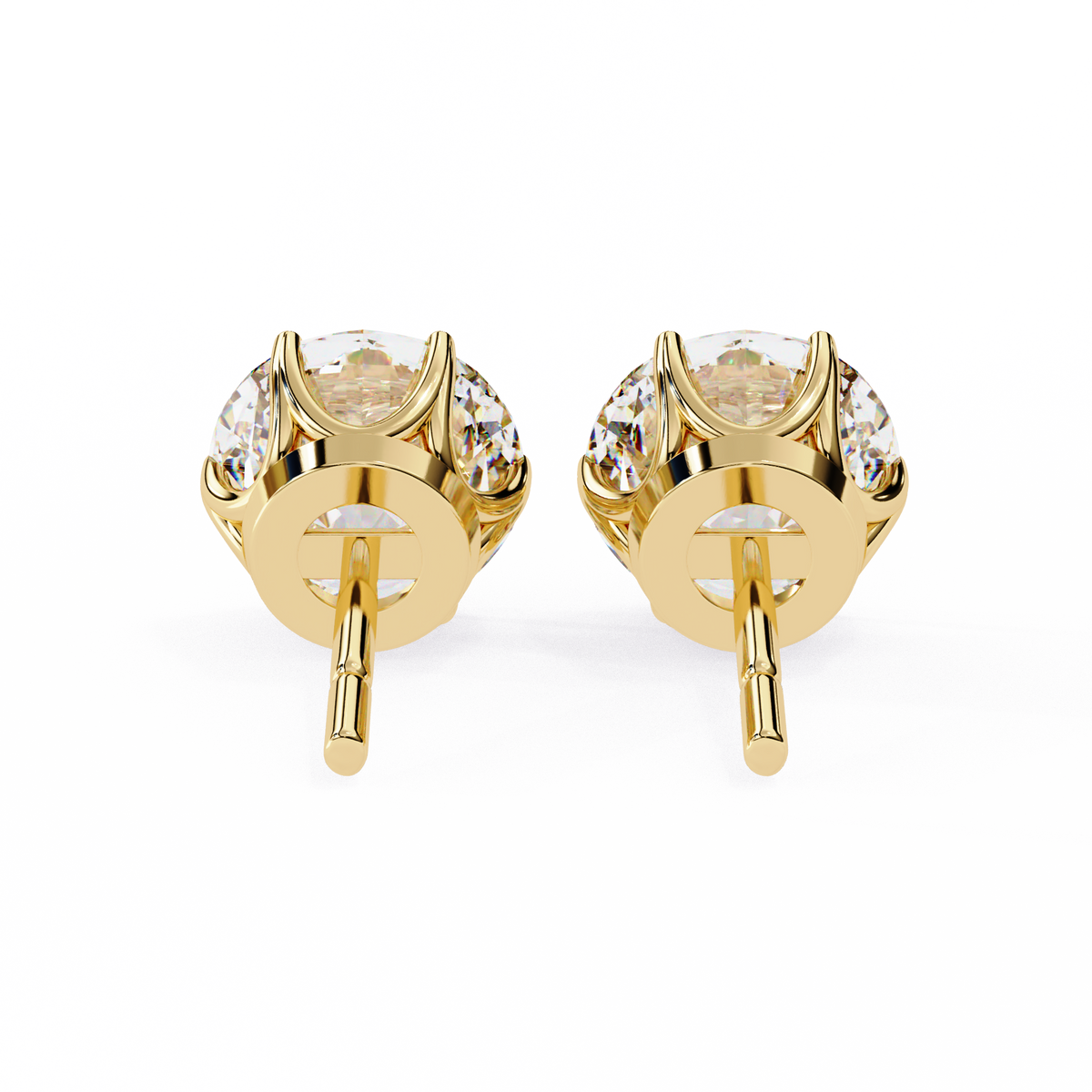 Round Cut Moissanite Diamond Earrings Elevate Your Everyday Look Classy - View 9