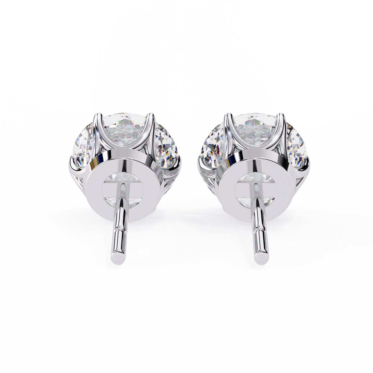 Round Cut Moissanite Diamond Earrings Elevate Your Everyday Look Classy - View 10