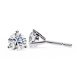 Premium Round Moissanite Diamond Stud Earrings Luxury Gift with Classic Three Prong Setting - View 7