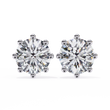 Ultimate Collection of Luxury Round Cut Lab Created Diamond Six Prong Solitaire Elegance Earring - View 6