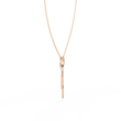 Moissanite Diamond Circle Drop Bar Pendant Necklace - View 6