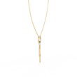 Moissanite Diamond Circle Drop Bar Pendant Necklace - View 5
