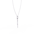 Moissanite Diamond Circle Drop Bar Pendant Necklace - View 7