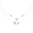 Double Layer Pave Circle Moissanite Diamond Station Necklace - View 10