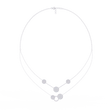 Double Layer Pave Circle Moissanite Diamond Station Necklace - View 4