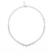 Graduated Round Moissanite Diamond V Necklace - View 4