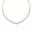 Graduated Round Moissanite Diamond V Necklace - View 9