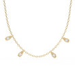 Oval Moissanite Diamond Dangle Chain Necklace - View 8