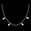 Oval Moissanite Diamond Dangle Chain Necklace