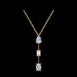 Three Mix Shape Moissanite Diamond Drop Pendant Necklace