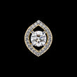 Symmetrical Eye Shape Layering Pendant with Round Lab Grown Diamond