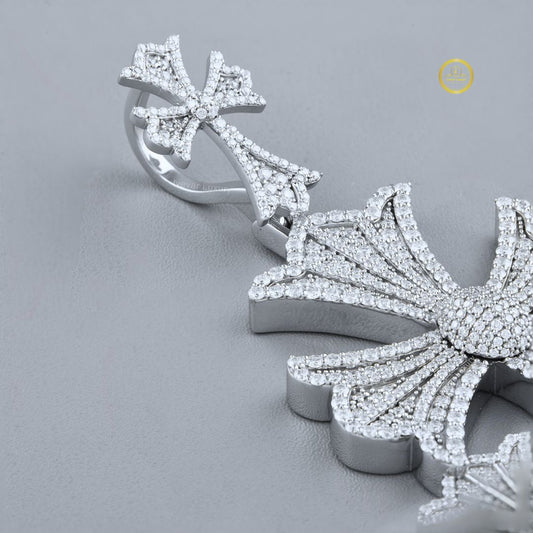 Custom Diamond Cross Pendant - VVS Moissanite Luxury Necklace