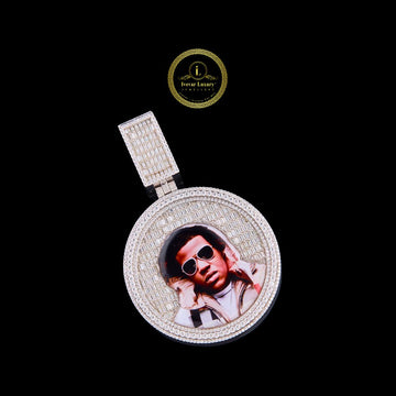 Custom Iced Out Hourglass Pendant - 925 Silver VVS1 Moissanite Spinner By Ivevar