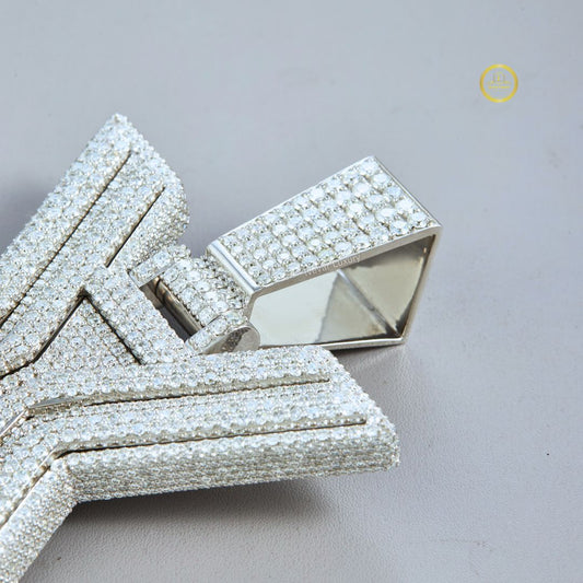 Custom Moissanite Wing Pendant VVS Diamond Jewelry by Ivevar